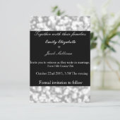 Faux Glamours Elegant Wedding Silver Lights Save The Date (Staand voorkant)