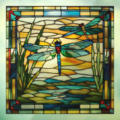 Faux Glas in lood Dragonfly Raamsticker (Vel 3)
