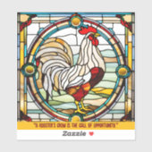 Faux Glas in lood Haan Sticker (Vel)