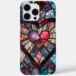 Faux Glas in lood Heart Valentijnsdag iPhone 16 Pro Max Hoesje