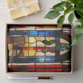 Faux Glas in lood Kersthaard Decoupage Tissuepapier (Geschenk)