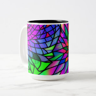 Faux Glas in lood Tweekleurige Koffiemok