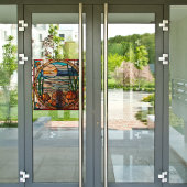 Faux glas-in-lood zeekanaal raamsticker