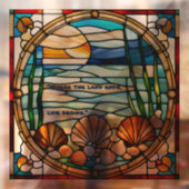 Faux glas-in-lood zeekanaal raamsticker (Vel 2)