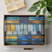 Faux Glas in lood Zeilboot voor Decoupage Craft Tissuepapier (Geschenk)