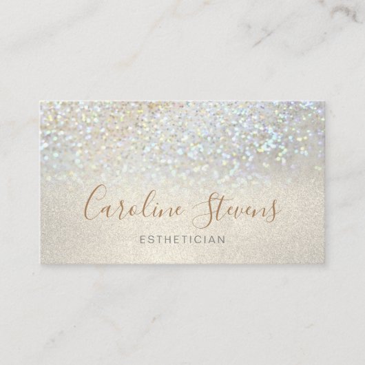 FAUX glitter achtergrond Visitekaartje (Voorkant)