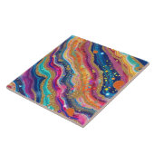 Faux glitter agaat patroon tegeltje (Zijkant)