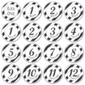 Faux Glitter Baby Milestone Stickers (Voorkant)