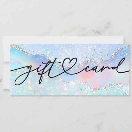 faux glitter background gift certificaat (Voorkant)