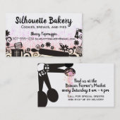 Faux glitter bakkerij bakkerijkoek visitekaartje (Voorkant / Achterkant)