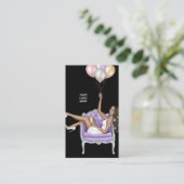 Faux Glitter Balloon Visitekaartje Planner (Staand voorkant)