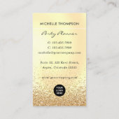 Faux Glitter Balloon Visitekaartje Planner (Achterkant)