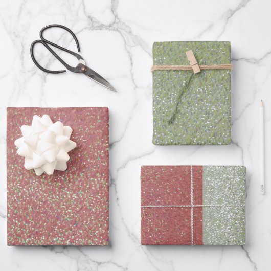 Faux Glitter Bling Wrapping Paper Sheets (Voorkant)