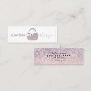 Faux Glitter Boutique Clothing Purse Logo Mini Visitekaartje