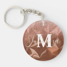 Faux Glitter Brown, geborsteld metaal, monogrammen
