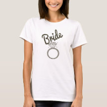 Faux Glitter "Bruid" Typografie en Diamond Ring