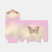 faux glitter butterfly bedankdoosjes (Uitgevouwen)
