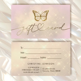 faux glitter butterfly logo gift visitekaartje