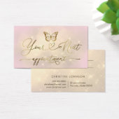 faux glitter butterfly logo visitekaartje (Bureau)