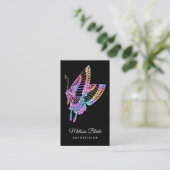 faux glitter butterfly logo visitekaartje (Staand voorkant)