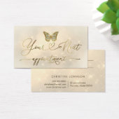 faux glitter butterfly logo visitekaartje (Bureau)