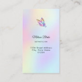 faux glitter butterfly visitekaartje (Achterkant)