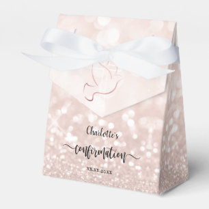 faux glitter Confirmation Favor Box Bedankdoosjes