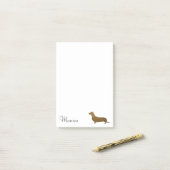 Faux Glitter Dachshund-pictogram | Sjabloon voor a Post-it® Notes (Op bureau)