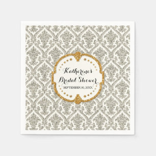 Faux Glitter Damask Vrijgezellenfeest Party Decor Servetten