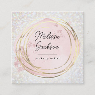 FAUX glitter decor Square Visitekaartje