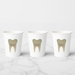 Faux Glitter Dental Office Paper Cups Papieren Bekers
