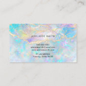 faux glitter details opal stone visitekaartje (Achterkant)