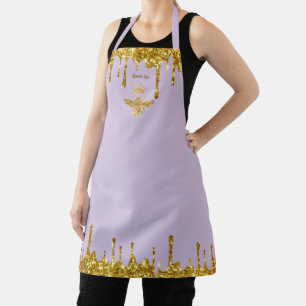 faux glitter druist koningin bij lavender schort