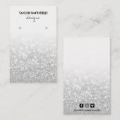 Faux Glitter Earring Display Visitekaartje (Voorkant / Achterkant)