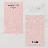 Faux Glitter Earring Display Visitekaartje (Voorkant / Achterkant)