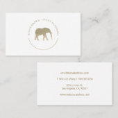 Faux Glitter Elephant Logo Visitekaartje (Voorkant / Achterkant)