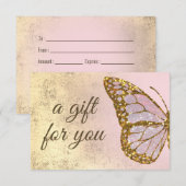 faux glitter en folie butterfly gift (Voorkant / Achterkant)