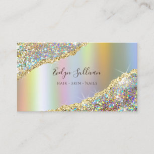 Faux Glitter en Holographic Folie Visitekaartje