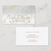 FAUX glitter en marmeren achtergrond Visitekaartje (Voorkant / Achterkant)