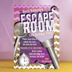 Faux Glitter Escape Room Kaart
