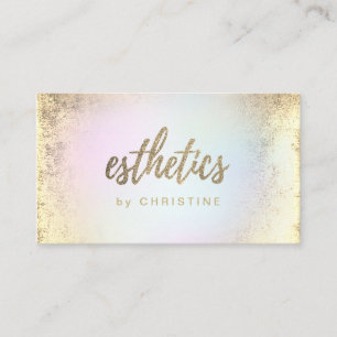 · FAUX glitter esthetiek script Visitekaartje