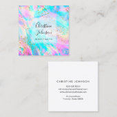 faux glitter faux iriscent vierkante visitekaartje (Voorkant / Achterkant)