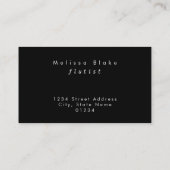 faux glitter fluitist visitekaartje (Achterkant)