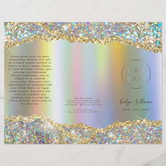 Faux glitter folie sequin brochure (Voorkant)