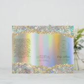 Faux glitter folie sequin brochure (Staand voorkant)