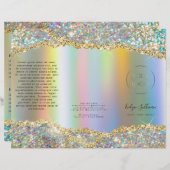 Faux glitter folie sequin brochure (Voorkant / Achterkant)