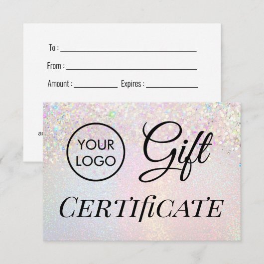 faux glitter gift (Voorkant / Achterkant)