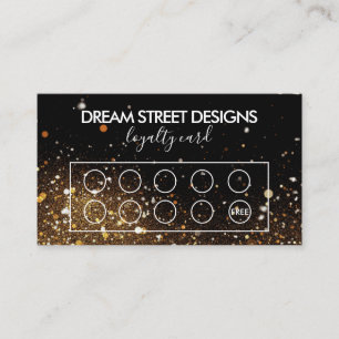 Faux Glitter Gold & Black, aangepaste logo Visitekaartje