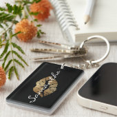 Faux Glitter Gold Kisses Sleutelhanger (Voorkant Rechts)