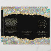 Faux glitter Gold sequin brochure (Voorkant / Achterkant)